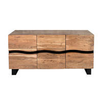 SIDEBOARD KYOTO - Beige/Schwarz, Holz/Metall (160/85/45cm) - SAM