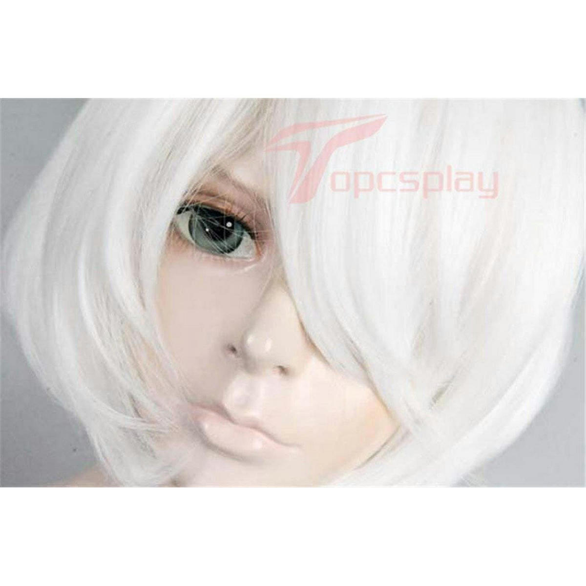 PERÜCKE Damen Weiß Hitzebeständig Cosplay Halloween - Weiß, Kunststoff (20/5/25cm)