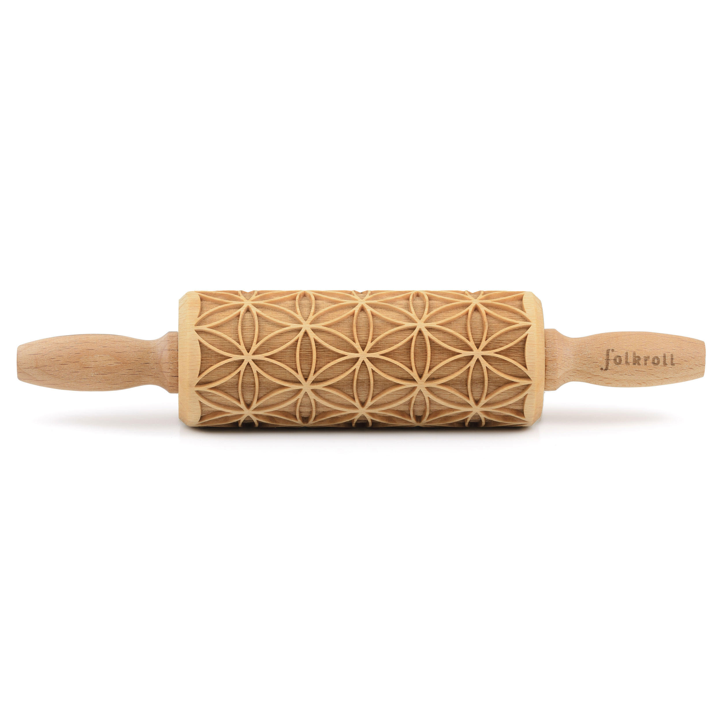 TEIGROLLE Blume des Lebens, junior, 23 cm, Buchenholz - Braun, Holz (23cm) - Folkroll