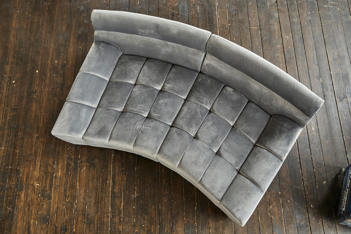 BIG SOFA NERLA Grau Webstoff - Dunkelbraun/Schwarz, Textil (260/78/165cm) - KAWOLA