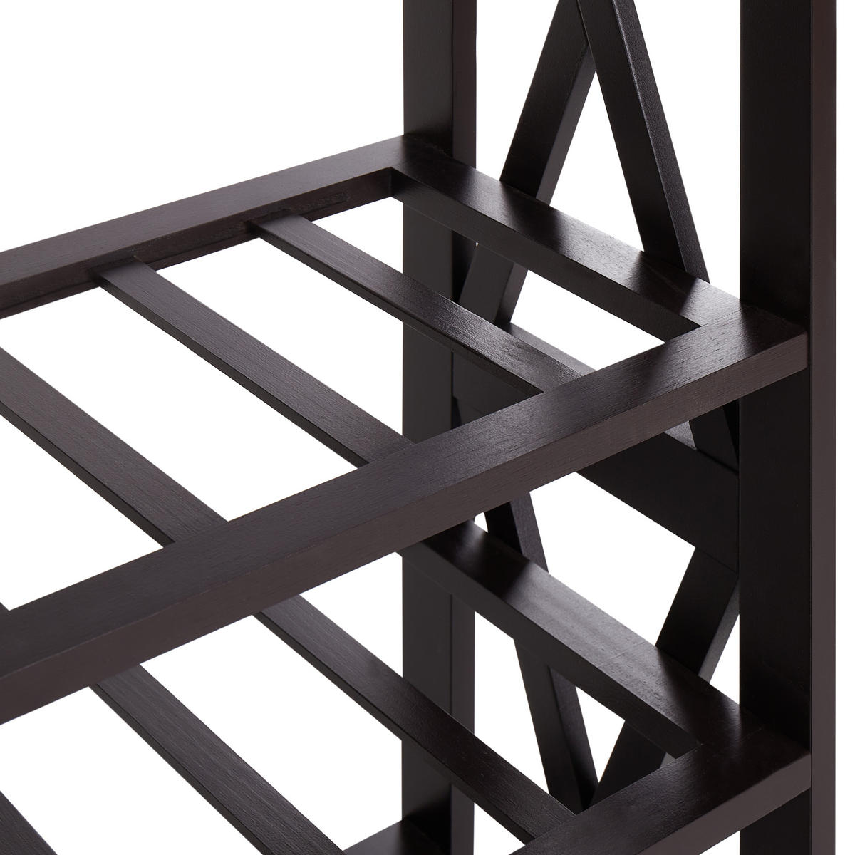 WEINREGAL Schwarz Rothesay - Schwarz, Holzwerkstoff (73/90/29cm) - Beliani