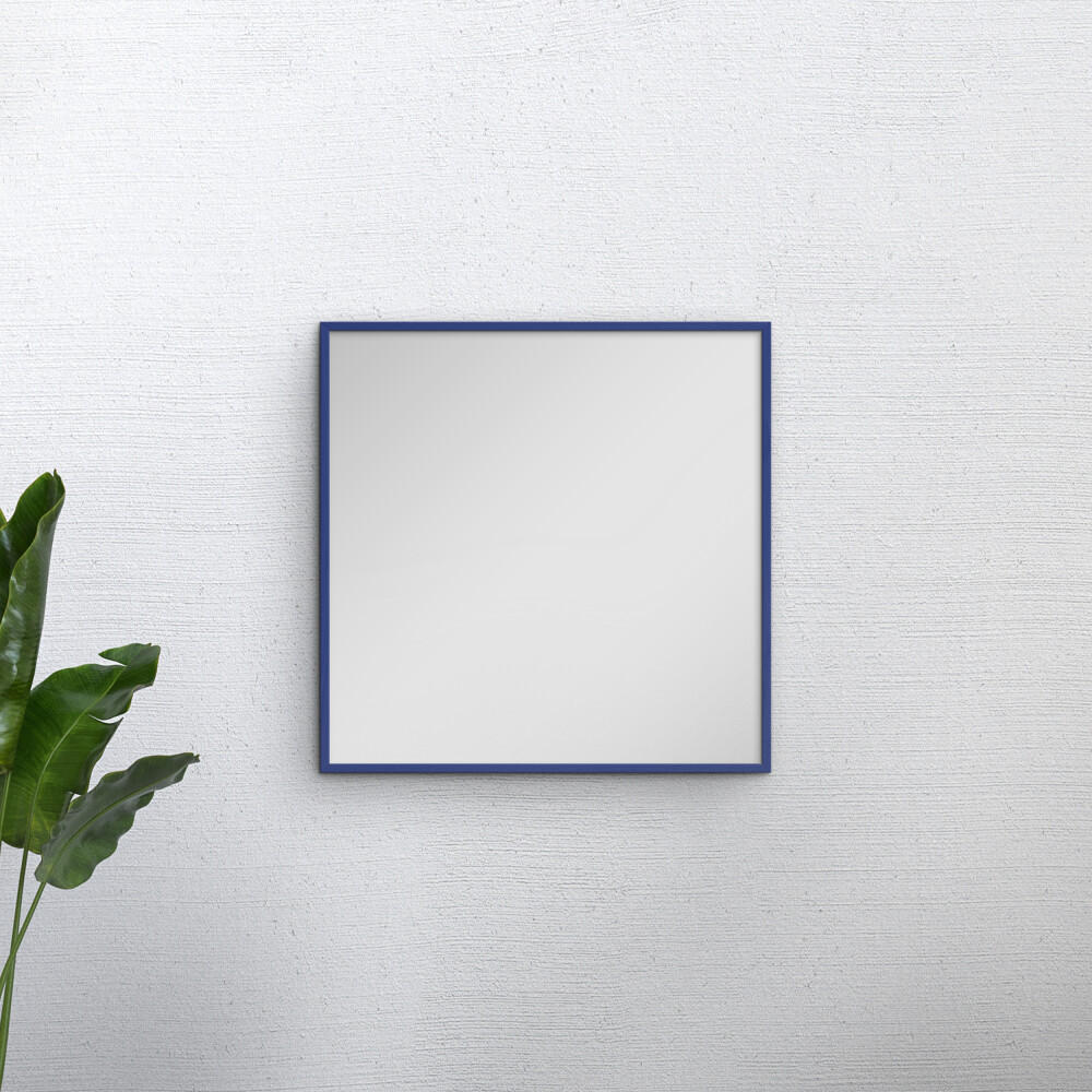 SPIEGEL - Blaues Holz - Blau, Holz/Papier (70/70/2cm) - Poster&Frame
