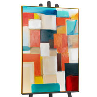 GEMÄLDE Geometrische Illusion Schattenfugenrahmen Gold 180x120 cm - Goldfarben, Holz (180/120cm) - YS-art gallery