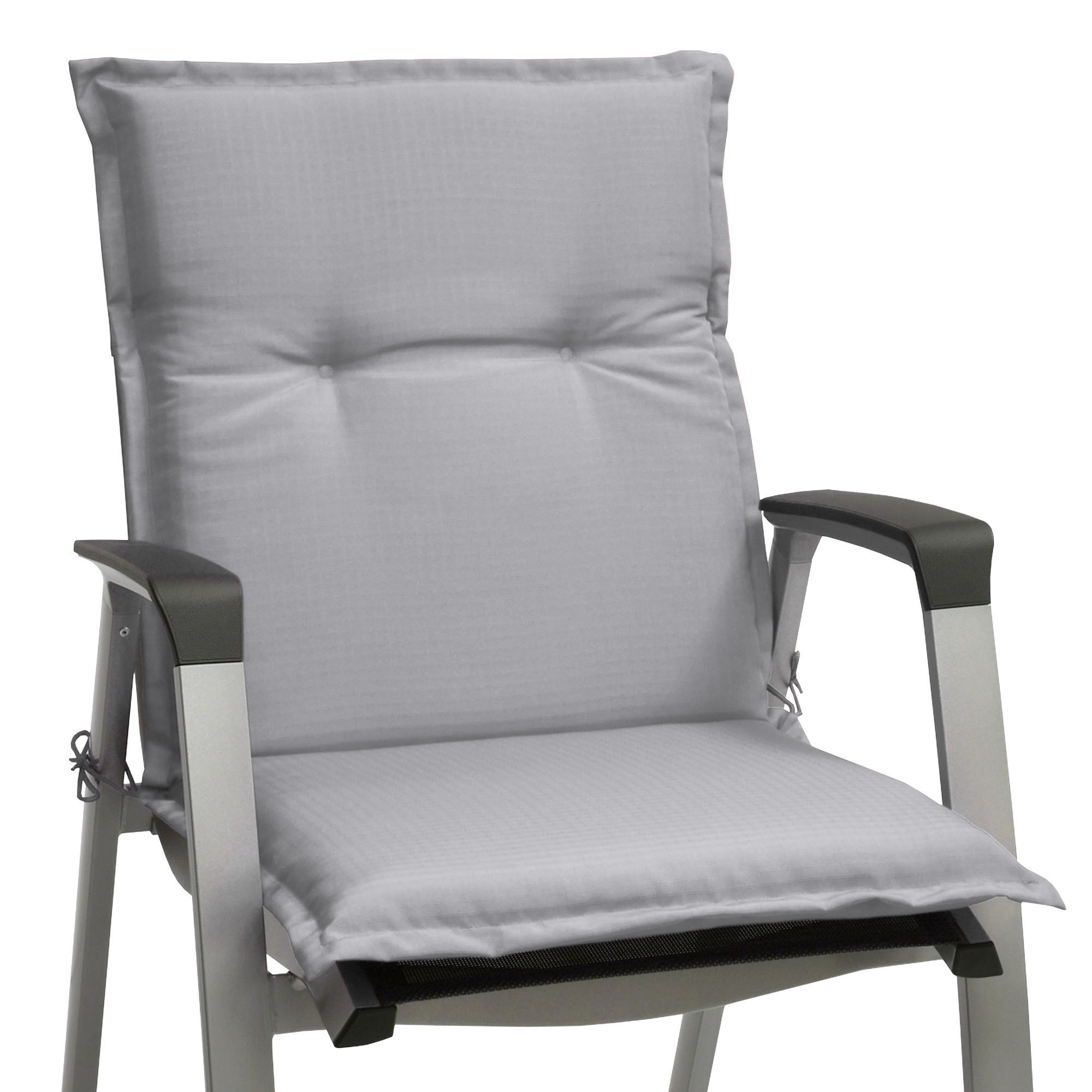 NIEDERLEHNERAUFLAGE Flair NL 100/50/8cm Hellgrau - Hellgrau, Textil (50/6/100cm) - Beautissu 