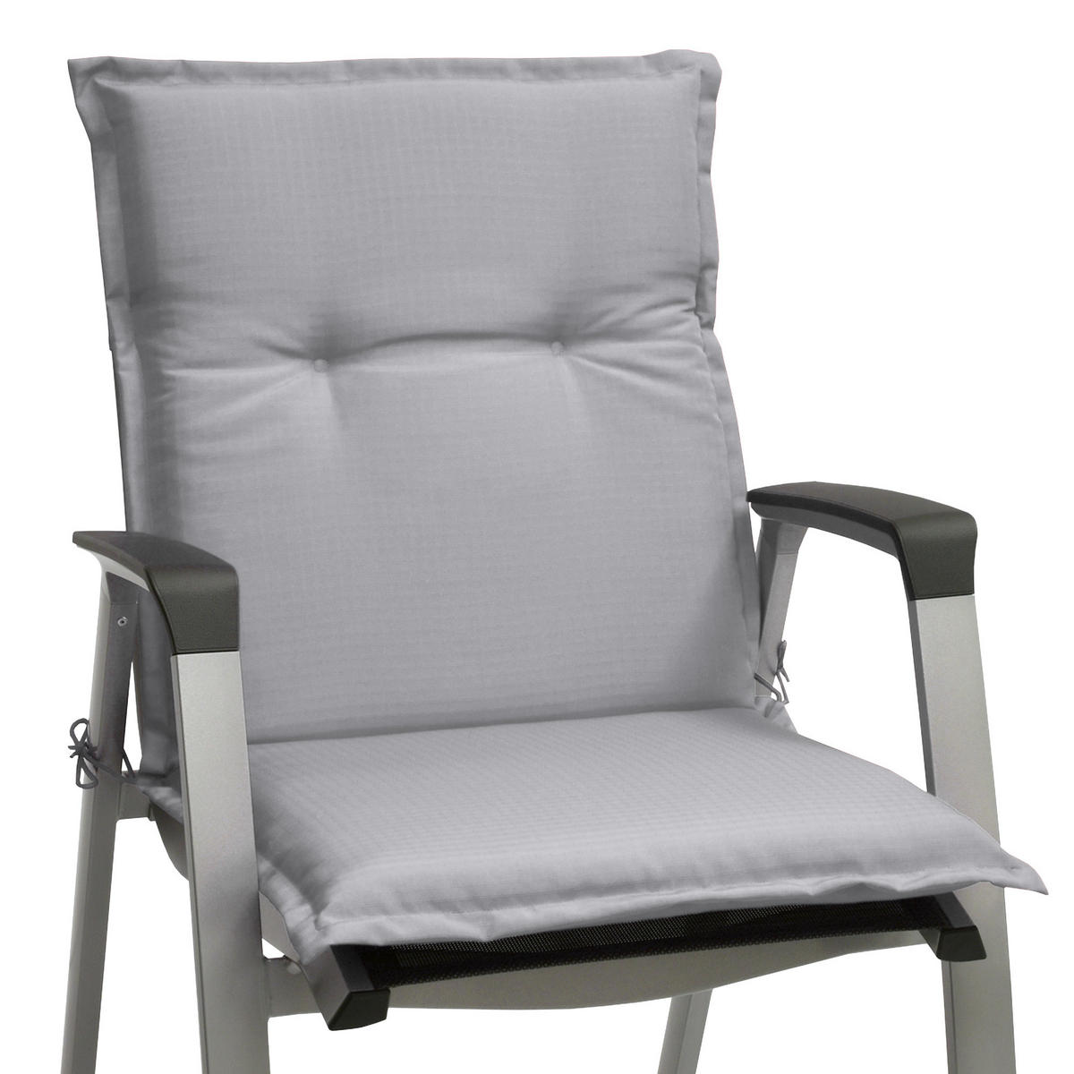 NIEDERLEHNERAUFLAGE Flair NL 100/50/8cm Hellgrau - Hellgrau, Textil (50/6/100cm) - Beautissu 