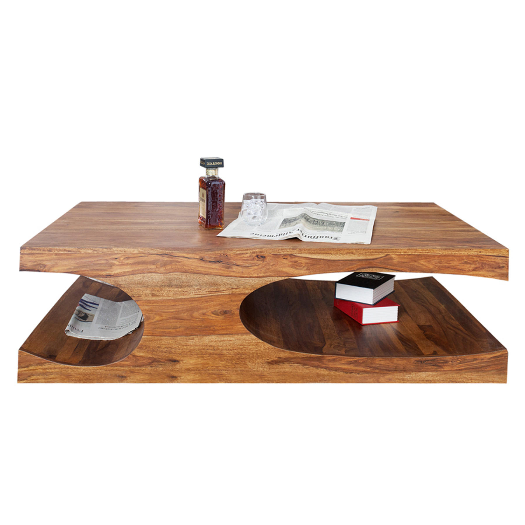 COUCHTISCH CUBUS Sheesham Natur 120 cm - Braun, Holz (70/118/37cm) - riess-ambiente