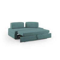 LINEARSOFA Liberty ausziehbar - Petrol, Textil (200/42/105cm) - Divani.store