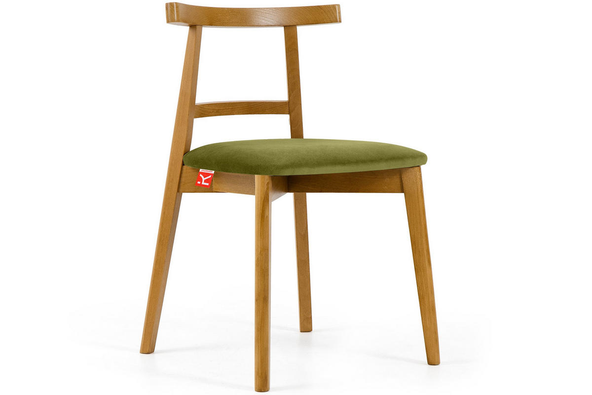 ESSTISCHSTÜHLE LILIO 2 St Vintage, Oliv / hell Eiche - Hellbraun/Eichefarben, Holz/Textil (47/76/45cm) - KONSIMO®