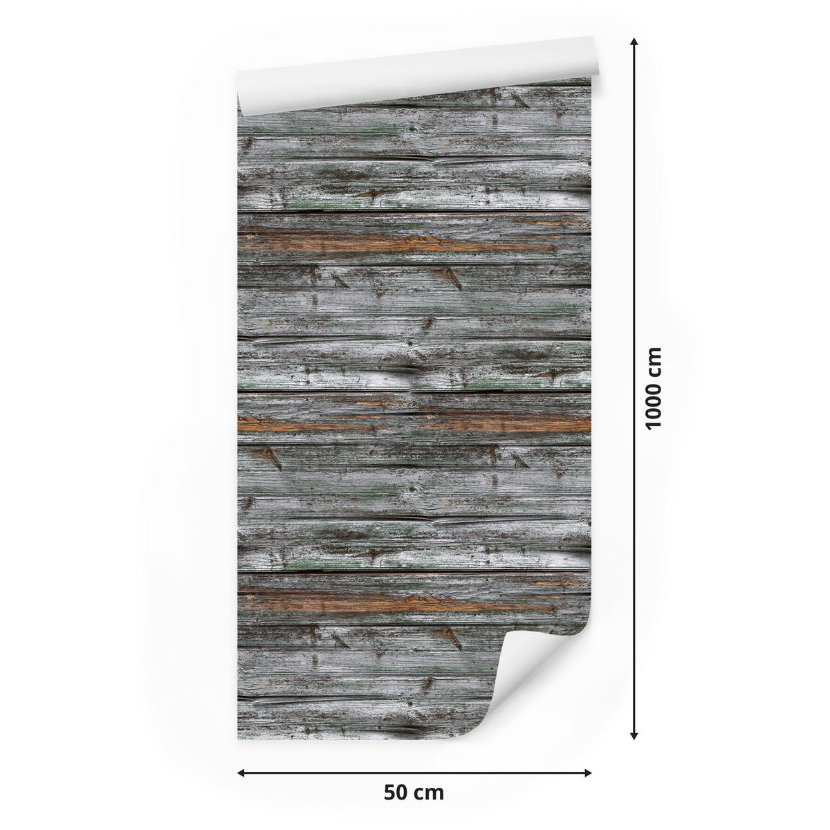 VLIESTAPETE Holzbretter im Retro-Stil – Grau, Braun – 50x1000 cm - Braun/Grau, Papier (50/1000cm) - Muralo