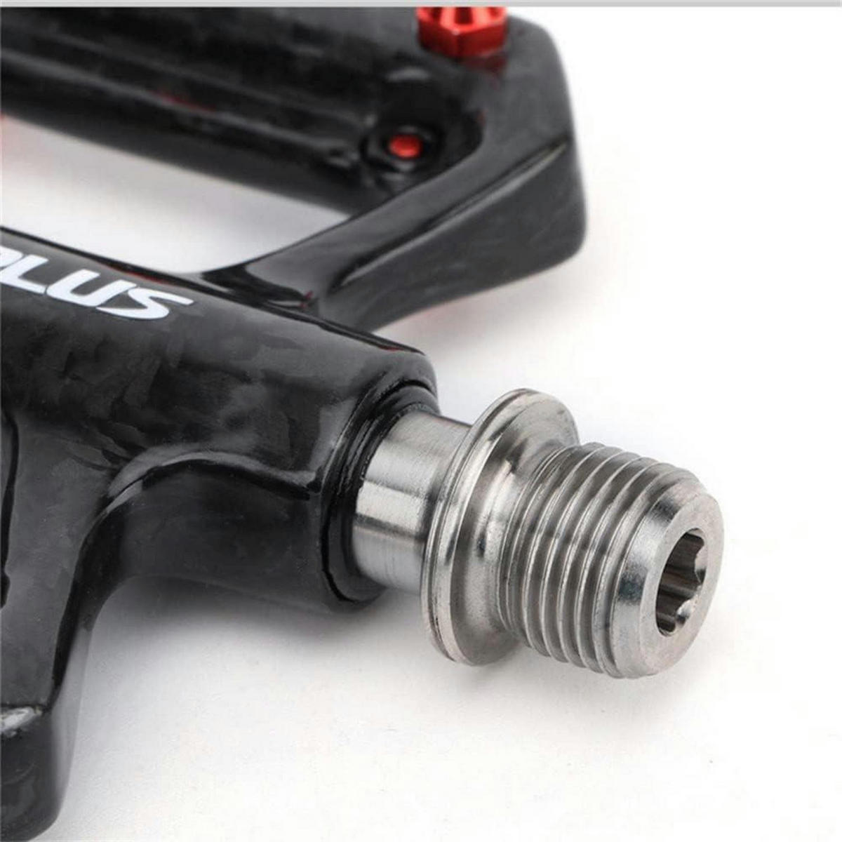 FAHRRAD-PEDALE Karbon Titan-Achse Ultraleicht 181 g - Schwarz, Metall (8.6/1.5/9.1cm)