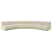 WOHNLANDSCHAFT modulares Sofa Montra-U1 - 490x174x70 cm Beige - Beige, Holzwerkstoff/Textil (490/70/174cm) - ALTDECOR