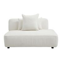 RECAMIERE ohne Schlaffunktion - 1 Person - stoff - gebrochenes weiß Lelaco - Weiß, Textil (145/74/105cm) - Vente-Unique