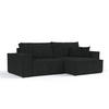 ECKSOFA CAVO mit Schlaffunktion Schwarz im Neve Stoff - Schwarz, Holz/Holzwerkstoff (255/148cm) - AltaBeds