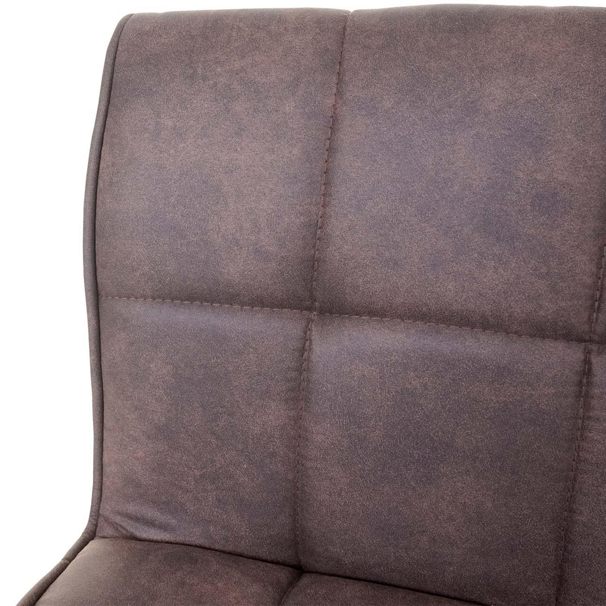 BARHOCKER 2er-Set gepolstert und höhenverstellbar mit Lehne Sitzhöhe 64-85cm Wildlederimitat vintage Dunkelbraun - Dunkelbraun, Kunststoff/Textil (44/116/46cm) - PROREGAL