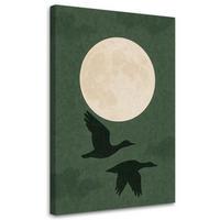 LEINWANDBILD Tiere 80x120cm - Grün, Textil (80/120cm) - Feeby