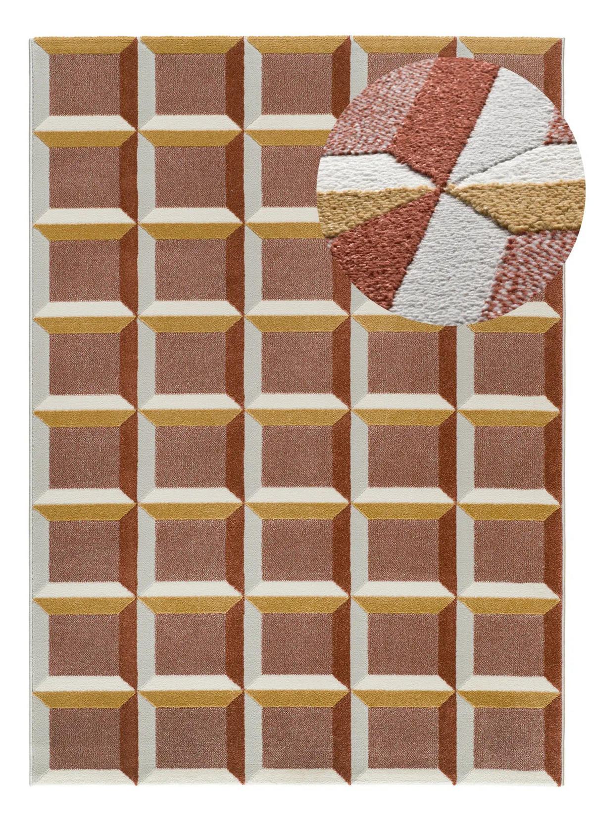 KURZFLORTEPPICH Kupfer Amara 160/230 cm - Kupferfarben, Naturmaterialien/Textil (160/230cm) - Atticgo