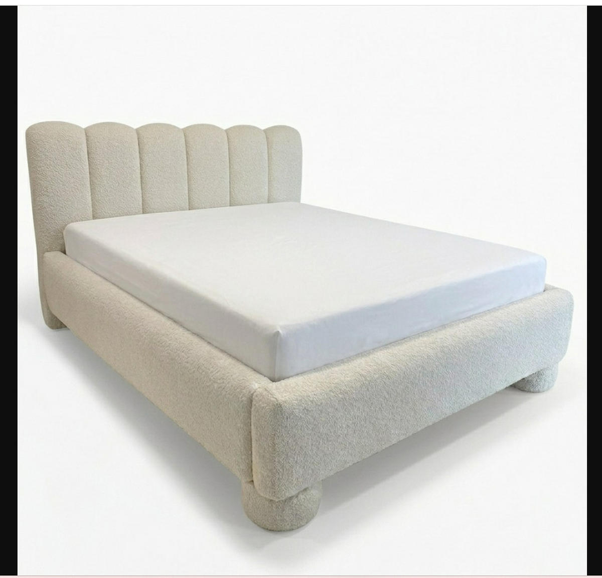 POLSTERBETT MONA 1 Bettkasten Lattenrost SPACE PLUS ROBO-FRIENDLY 120x200-CORAL15 Creme - Creme, Holz (120/200cm) - Furnistar