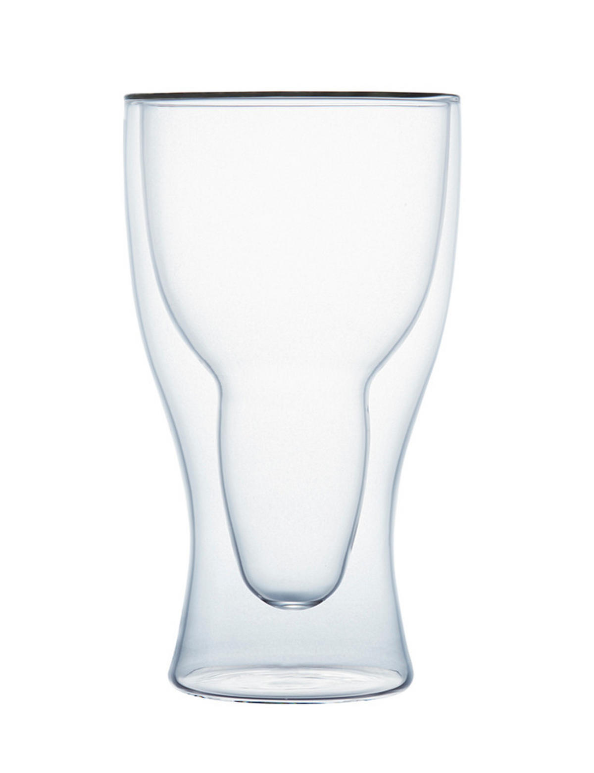 BIERGLÄSER – Klasique Doppelwandige Biergläser 400 ml – 6er Set, Hohe Gläser, Schwebeeffekt, Hitzebeständig, Trinkgläser für Bier & Getränke - Transparent, Glas (0.04L)