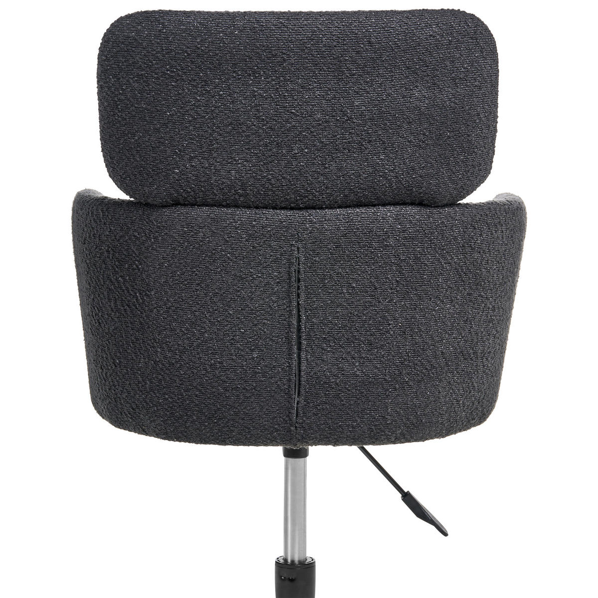 SCHREIBTISCHSTUHL Bouclé Schwarz Alena - Schwarz, Textil (60/84/60cm) - Beliani