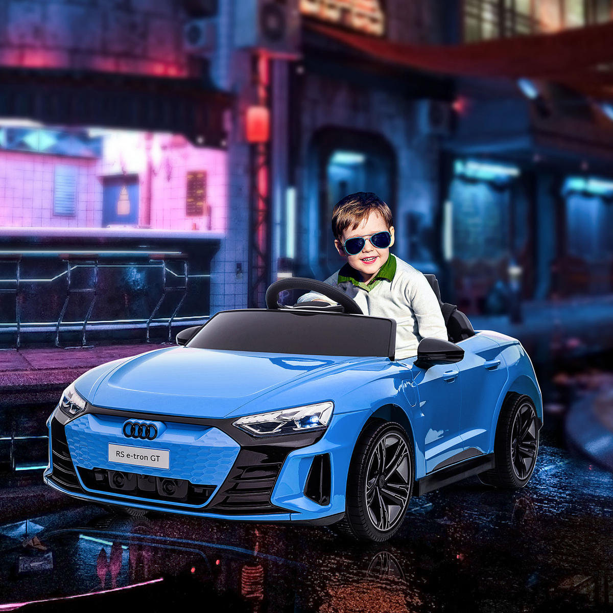 ELEKTRO-KINDERAUTO DE-13012 Fernbedienung Blau - Blau, Kunststoff (103/58/41cm) - ComfortXL