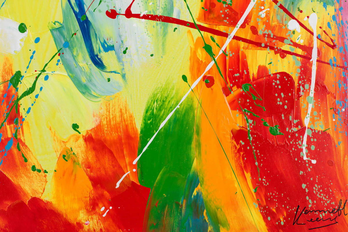 ÖLGEMÄLDE 60/60 cm - Multicolor, Holz/Textil (1.1/60cm) - KUNSTLOFT