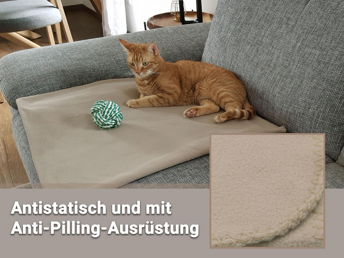 KUSCHELDECKE, 130x170 cm, 100% Polyester, Braun - Hellbraun, Textil (130/170cm) - Zollner
