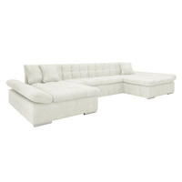 WOHNLANDSCHAFTEN Alia - Ecru, Holz/Textil (360/75/160cm) - MIRJAN24