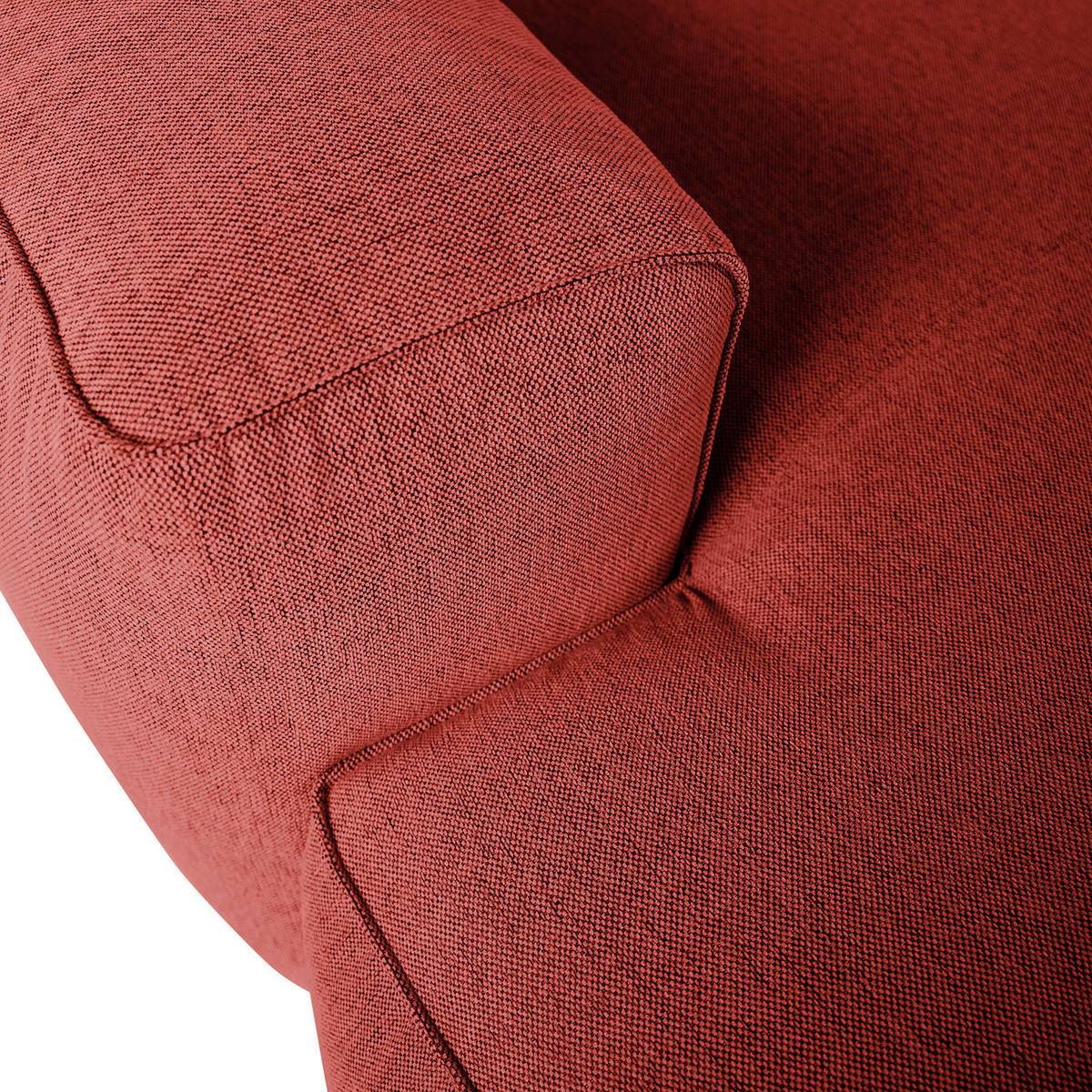 3-SITZER ECKSOFA mit Longchair - Rot/Schwarz, Kunststoff/Textil (284/173cm) - home24