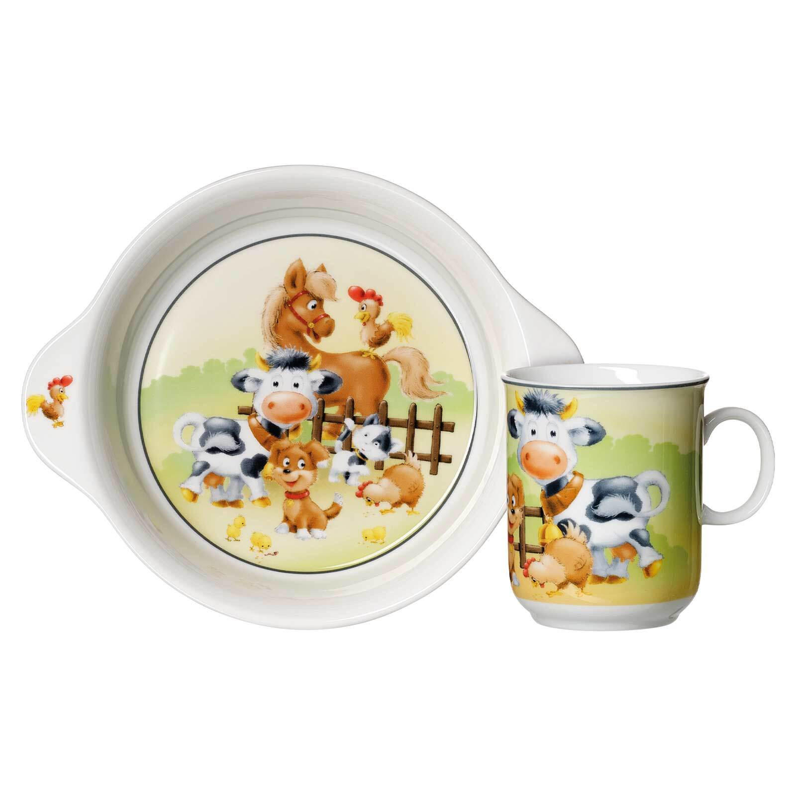 KINDERGESCHIRR Hoftiere bunt - Multicolor, Keramik (1/1/1cm) - Ritzenhoff Breker