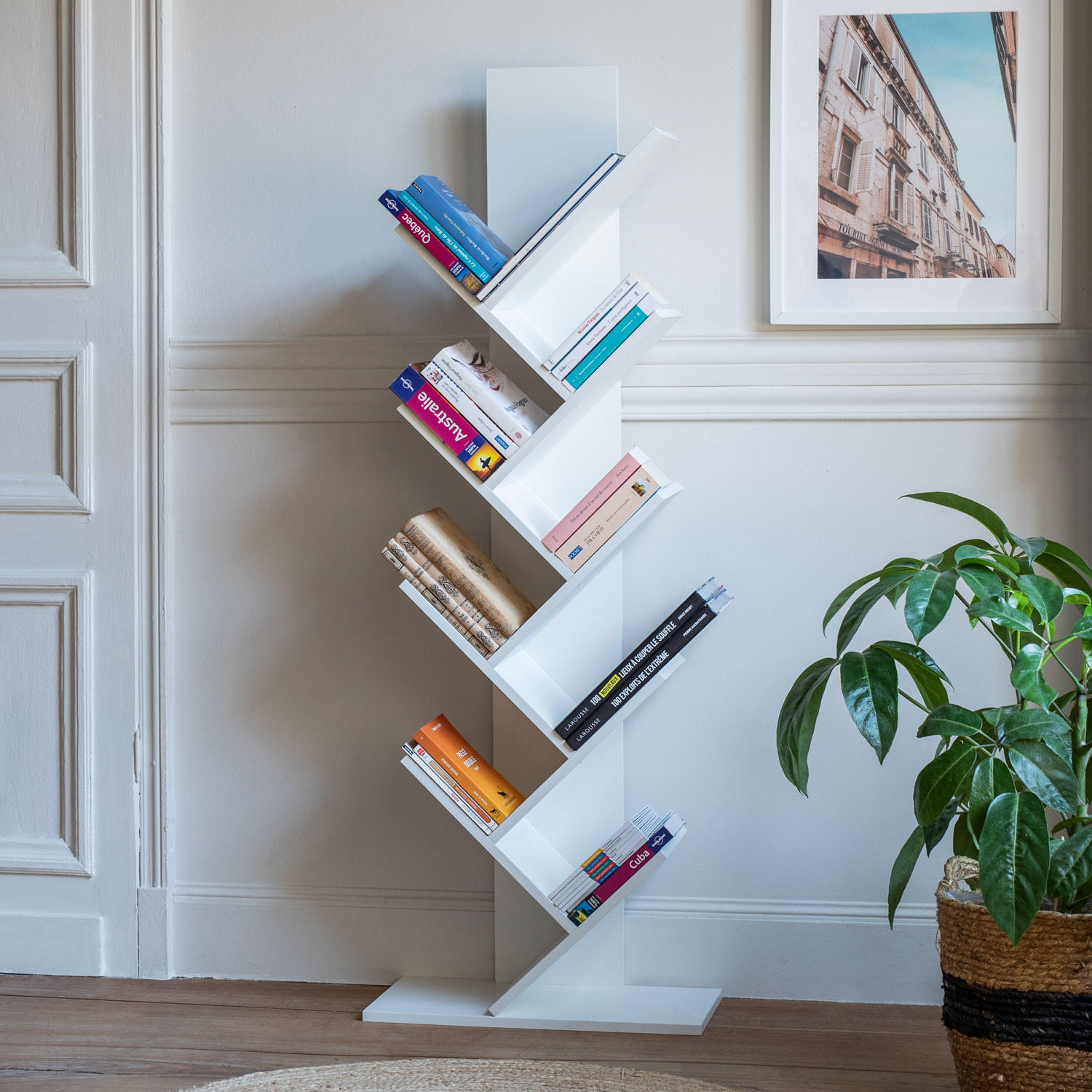 BÜCHERREGAL Simone Weiß - Weiß, Holzwerkstoff (25/141/50cm) - Happy Garden