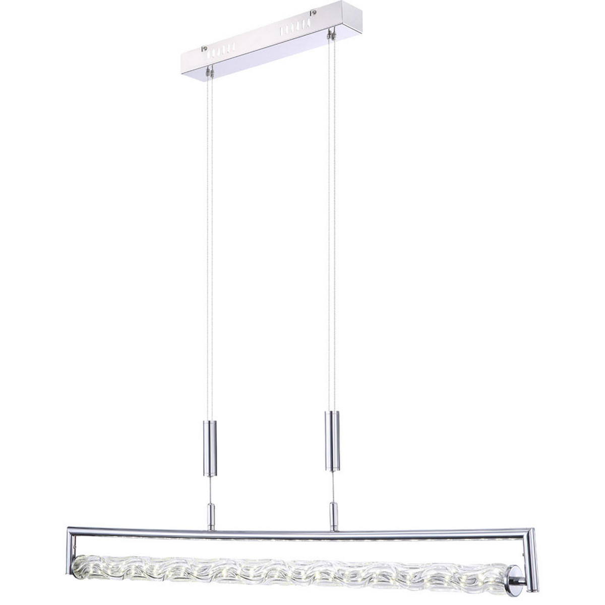 LED HÄNGELEUCHTE Salmo Chrom Silber - Silberfarben, Metall (101.5/6/160cm) - Globo Lighting