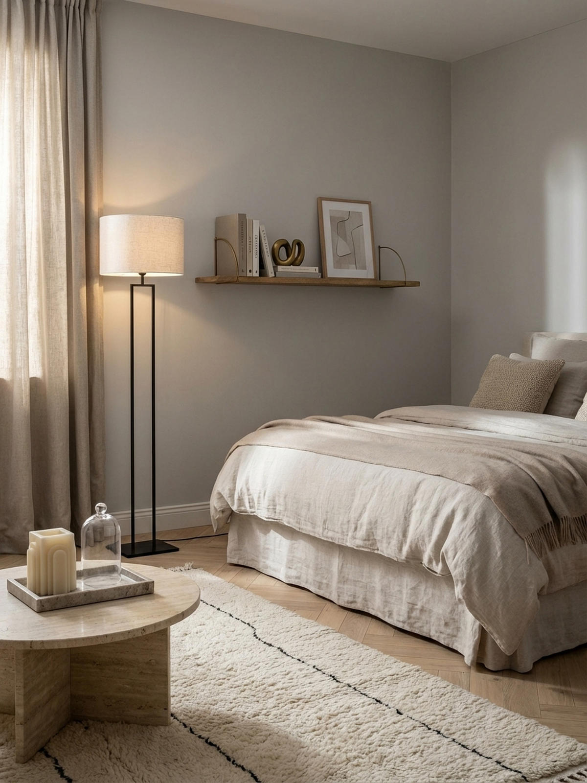 WANDREGAL TEVERE Mango Massivholz Eisen Industrial, Beige 100x22x25 cm - Beige, Holz/Metall (100/25/22cm) - KADIMA DESIGN