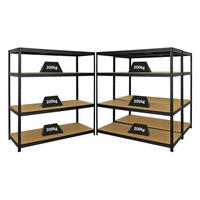SCHWERLASTREGAL Giant Elephant 3er-Set mit 3x 160x150x60 cm Fachlast 200 kg Schwarz - Schwarz, Metall (450/160/60cm) - PROREGAL