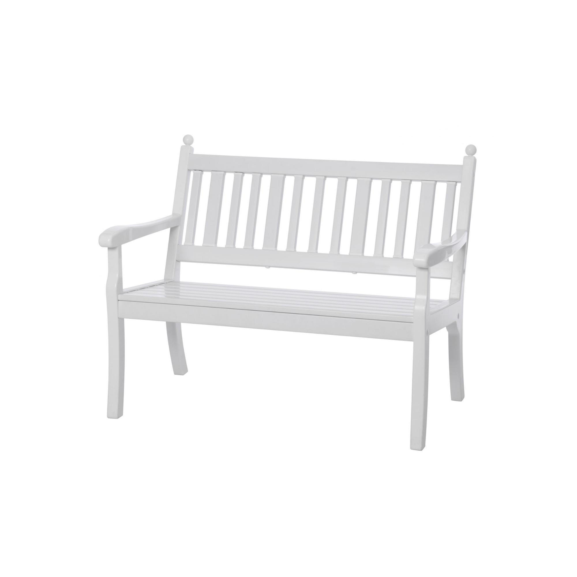 GARTENBANK Aruba 2 Sitzer Weiß 88 x 115 x 69 cm Witterungskunststoff & UV Beständiger Kunststoff - Weiß, Kunststoff (115/88/69cm) - PROREGAL