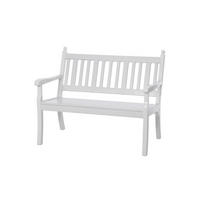 GARTENBANK Aruba 2 Sitzer Weiß 88 x 115 x 69 cm Witterungskunststoff & UV Beständiger Kunststoff - Weiß, Kunststoff (115/88/69cm) - PROREGAL