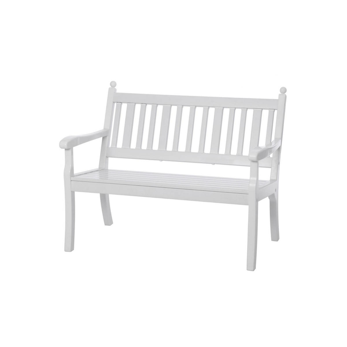 GARTENBANK Aruba 2 Sitzer Weiß 88 x 115 x 69 cm Witterungskunststoff & UV Beständiger Kunststoff - Weiß, Kunststoff (115/88/69cm) - PROREGAL