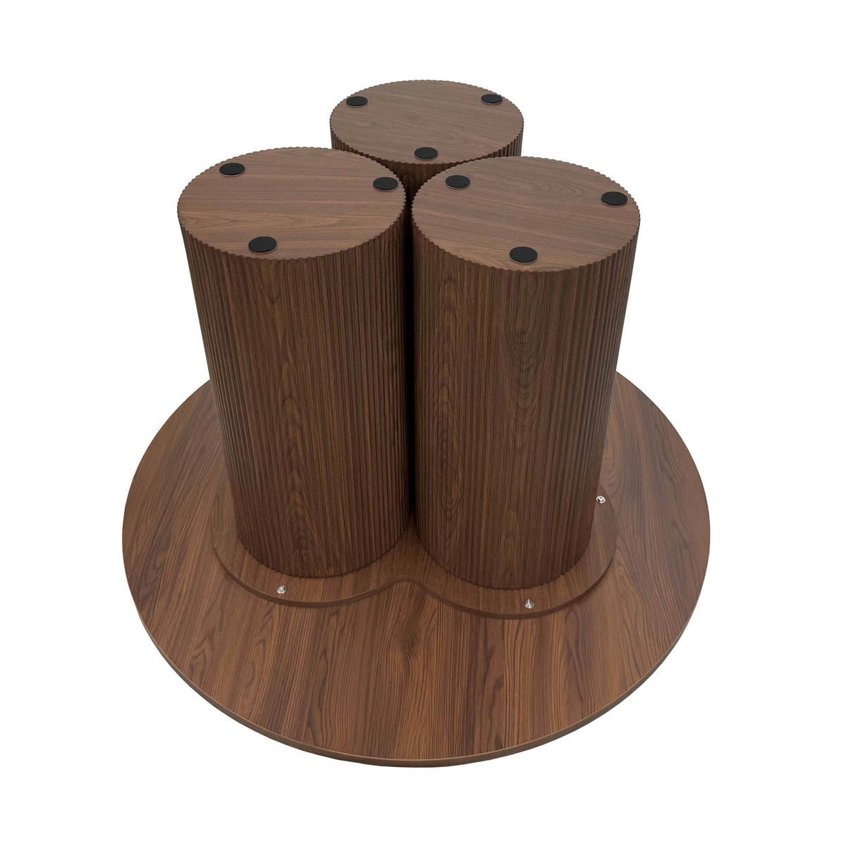 ESSTISCH, dunkles Holzeffekt - Braun, Holz (120/120/75cm) - Oviala