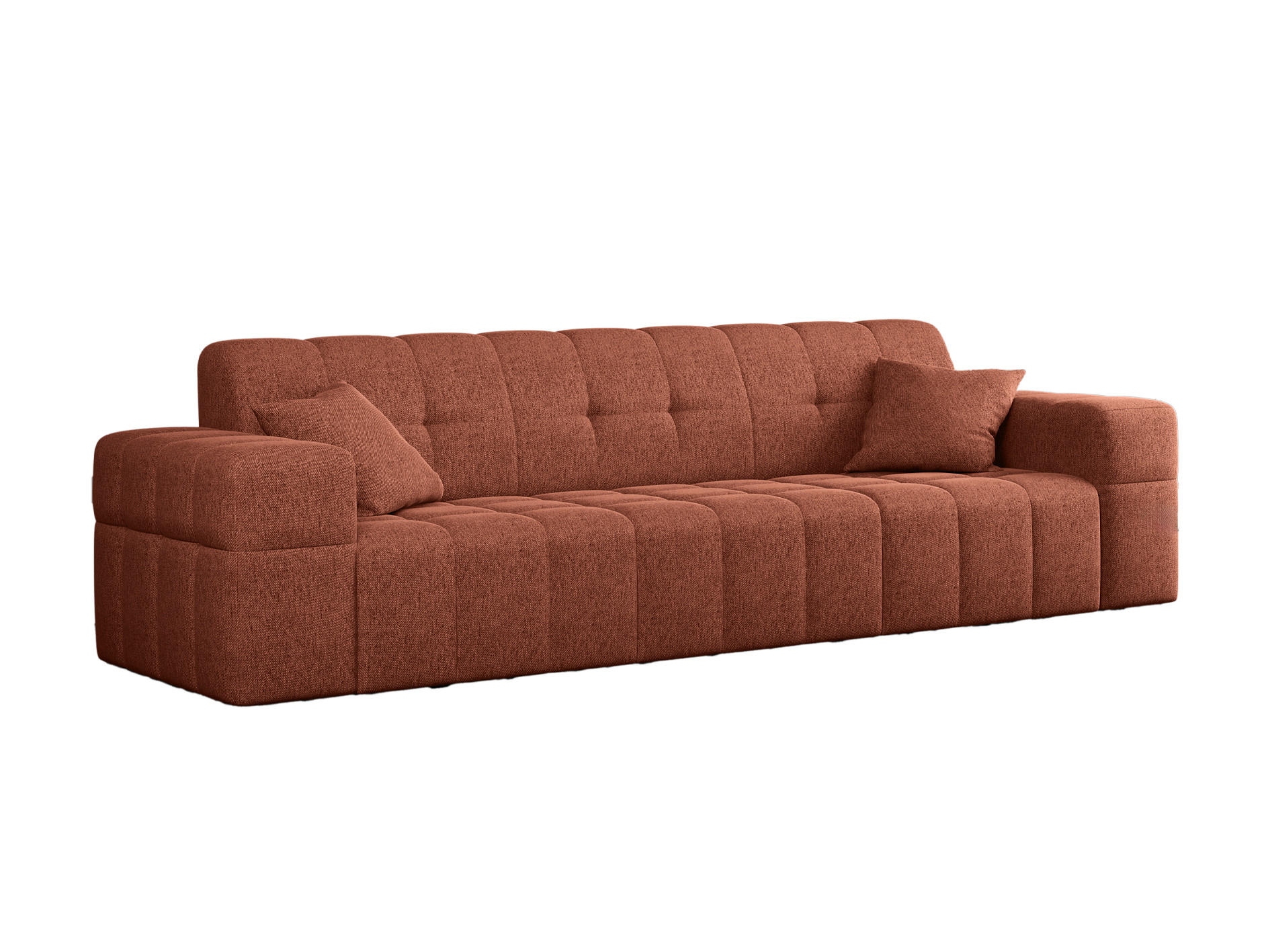 SOFA 3-Sitzer NIMES Stoff Verita Kupfer - Kupferfarben, Holz (245/82/92cm) - Kaiser Möbel