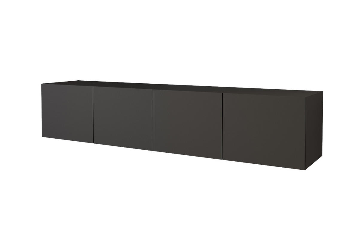 LOWBOARD ELIO-W 2x100x40x41 cm - Schwarz - Schwarz, Holzwerkstoff (200/40/41cm) - ALTDECOR