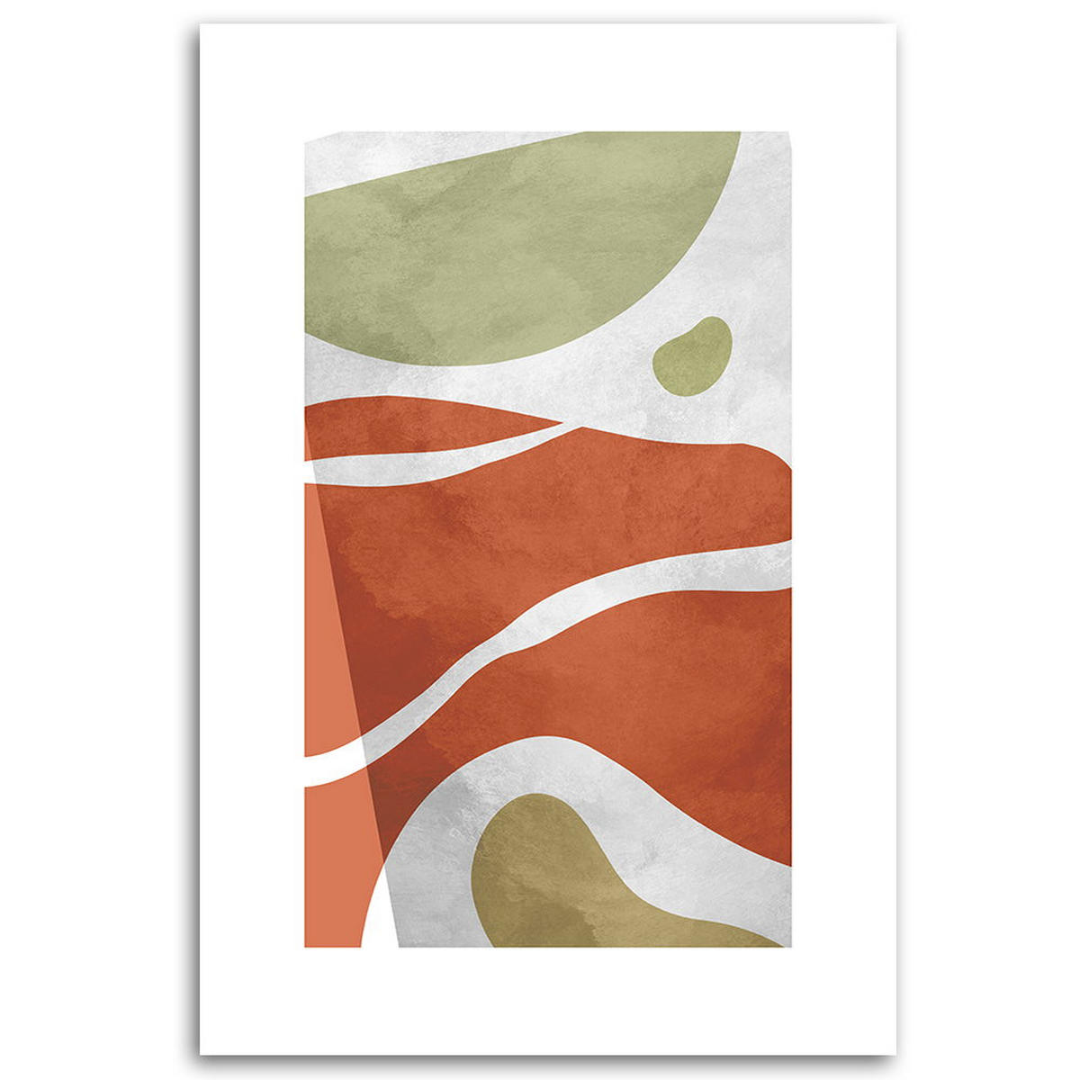 KUNSTDRUCK Grün 40/60 cm - Grün, Textil (40/60cm) - KUNSTLOFT