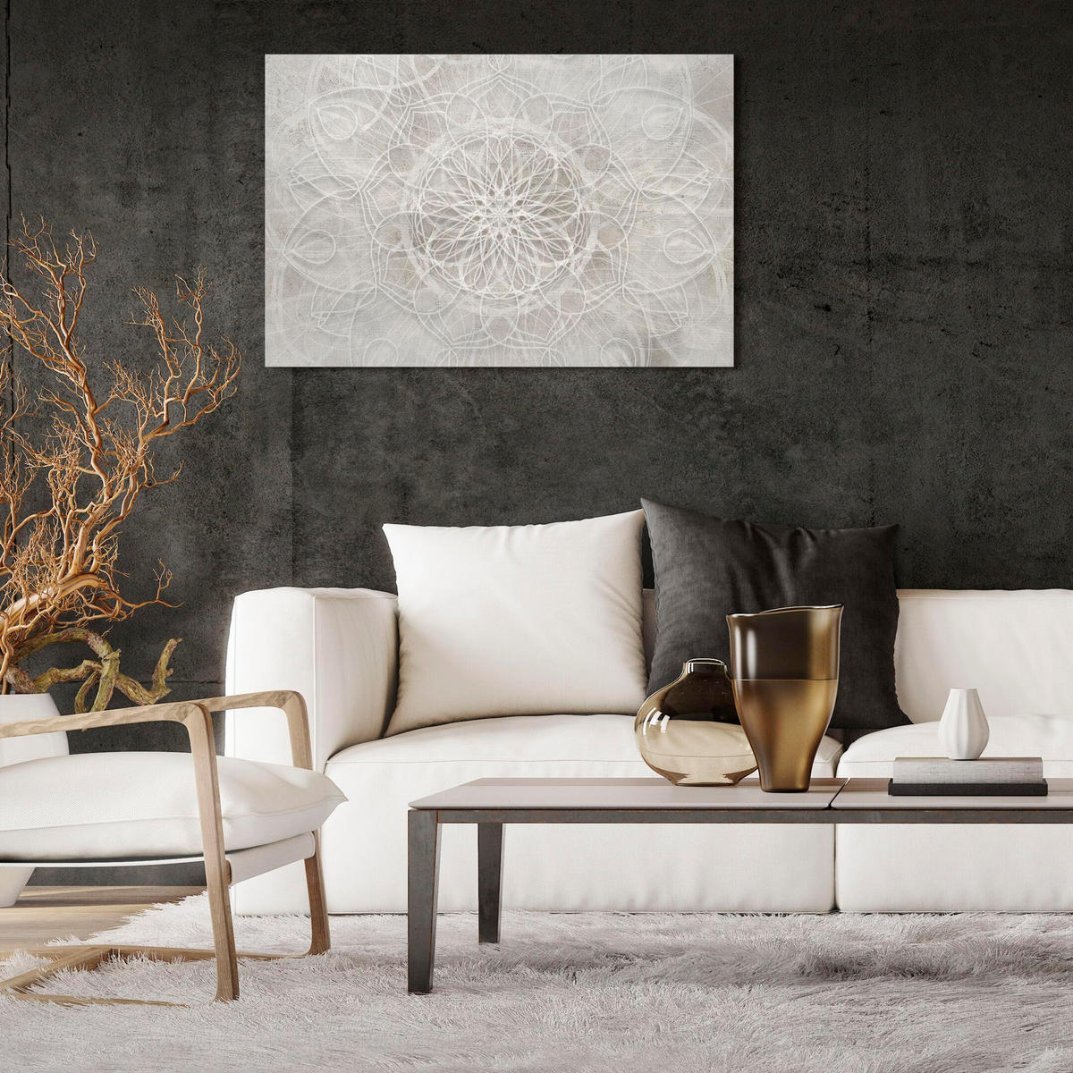 LEINWANDBILD Boho 90x60 cm - Multicolor, Holz (90/60cm) - LUMASOUL