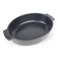 AUFLAUFFORM Keramik Appolia 31cm Oval Schiefergrau Spülmaschinenfest - Grau, Keramik (21.5/31/7cm) - PEUGEOT