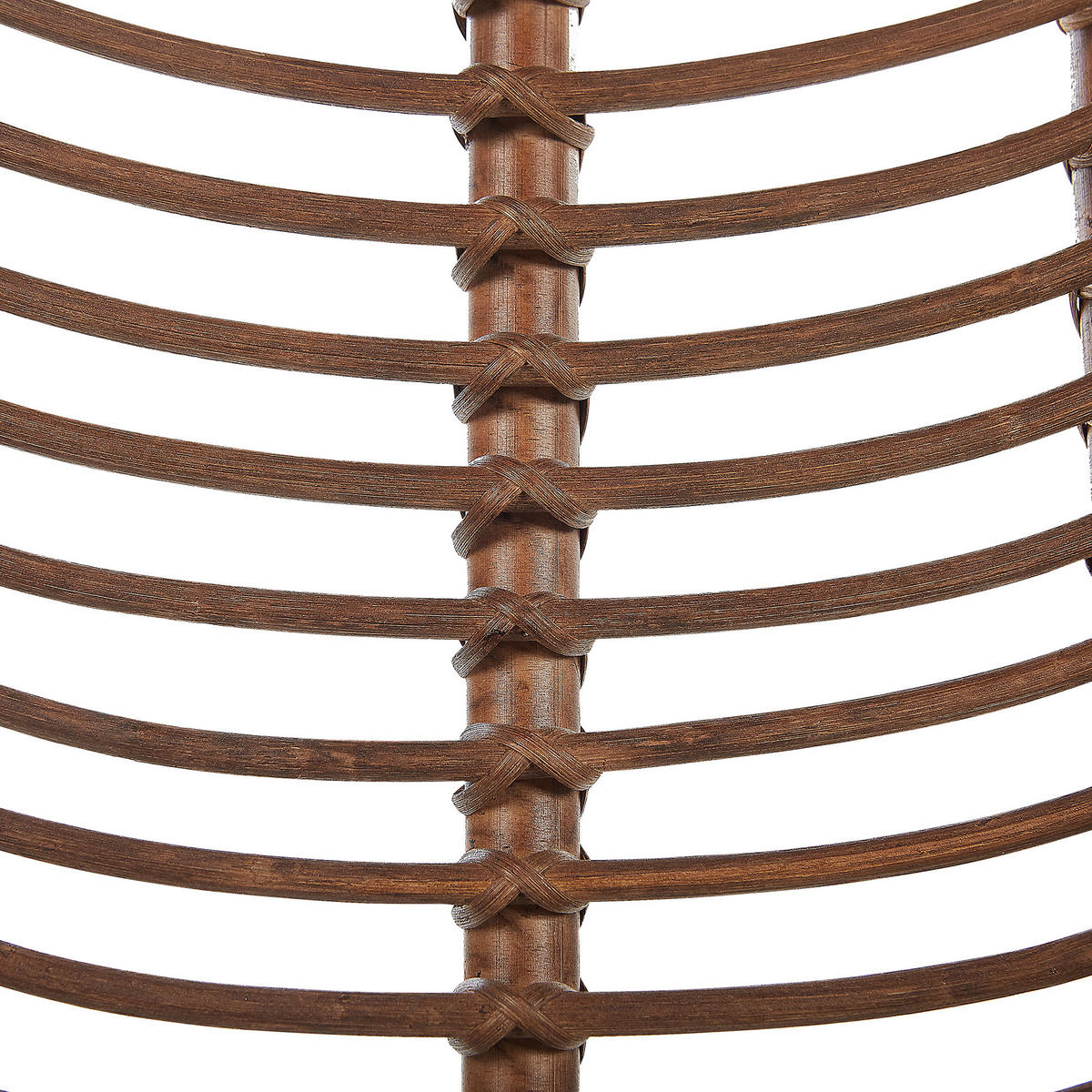 RATTANSTUHL Rattan Braun Canora - Braun, Naturmaterialen/Metall (64/89/51cm) - Beliani