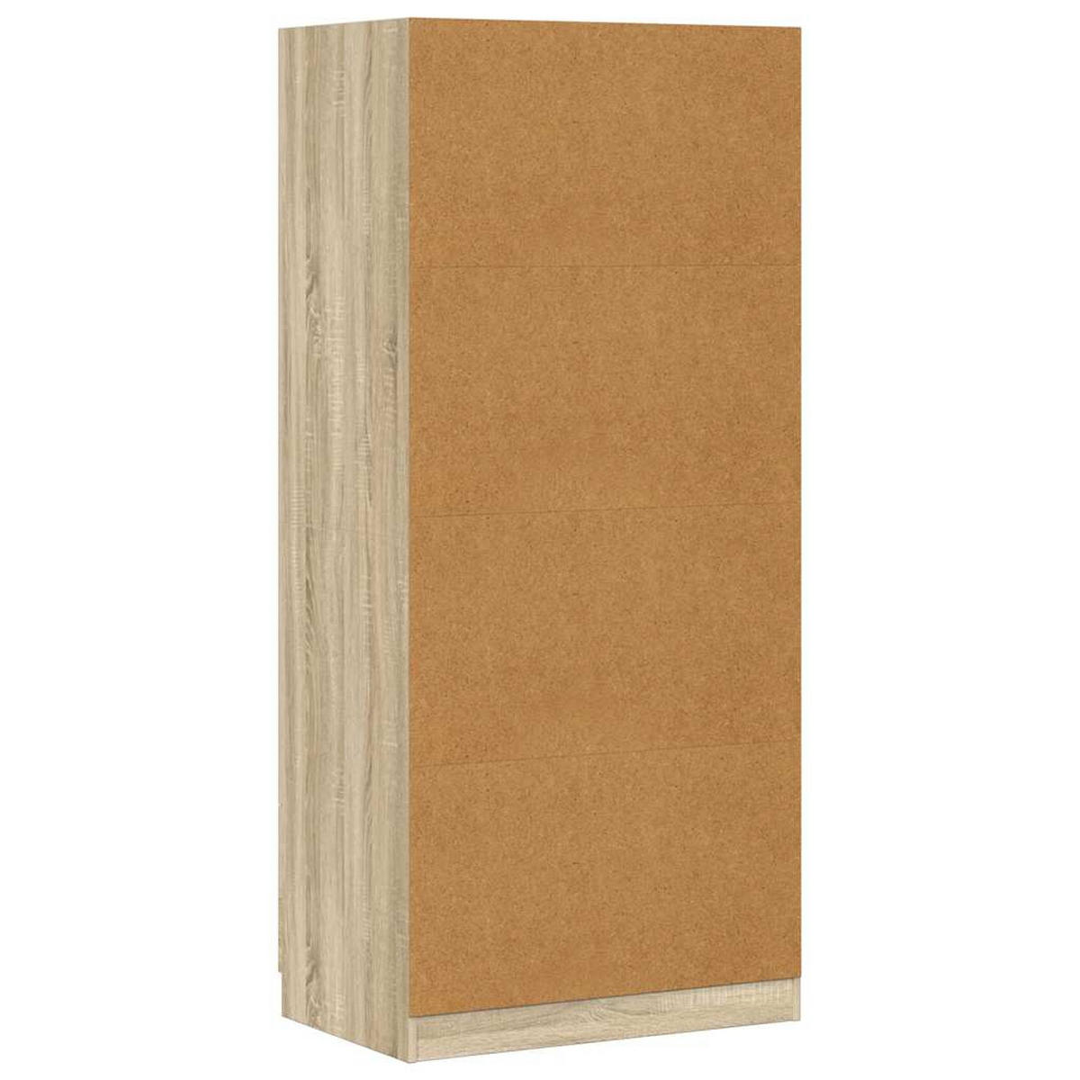 KLEIDERSCHRANK 2-Türig mit 2 Schubladen 80/52/180 cm aus Holzwerkstoff Sonoma-Eiche Dekor - Silberfarben/Sonoma Eiche, Holz (80/180/52cm) - vidaXL