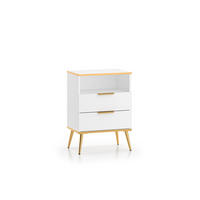 NACHTTISCH VITERBO Weiß 50x34x70 cm - Weiß, Holzwerkstoff (50/70/34cm) - FURNLUX