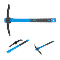 MINI KREUZHACKE Fiberglasstiel, Spitz / Querschneide 500g, Spitzhacke - Blau, Metall (10/5/38cm) - TRIZERATOP