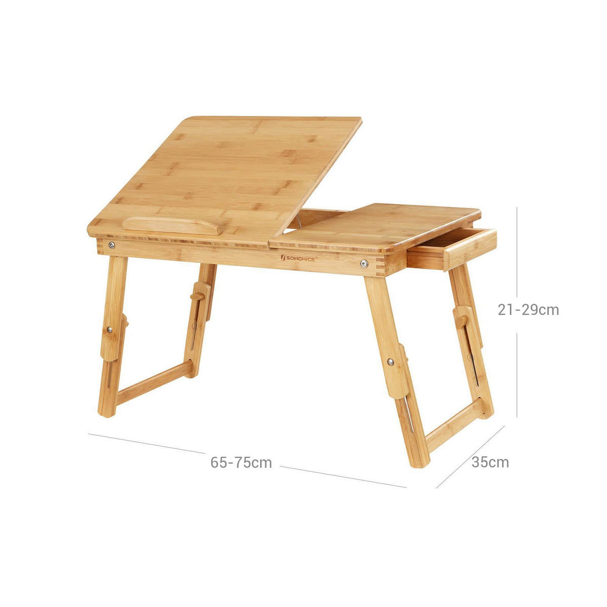 LAPTOPTISCH - Eukalyptusholzfarben, Holz (55/5.3/35cm) - Hansiro