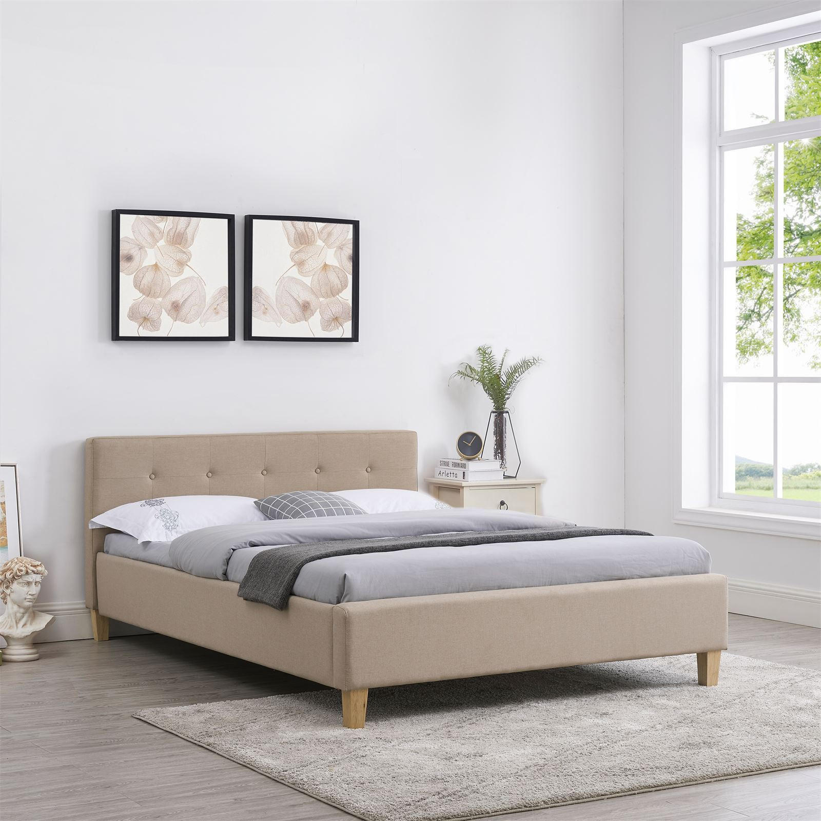 POLSTERBETT ADELE 140X200 CM - Beige, Textil (140/200cm) - CARO-Möbel