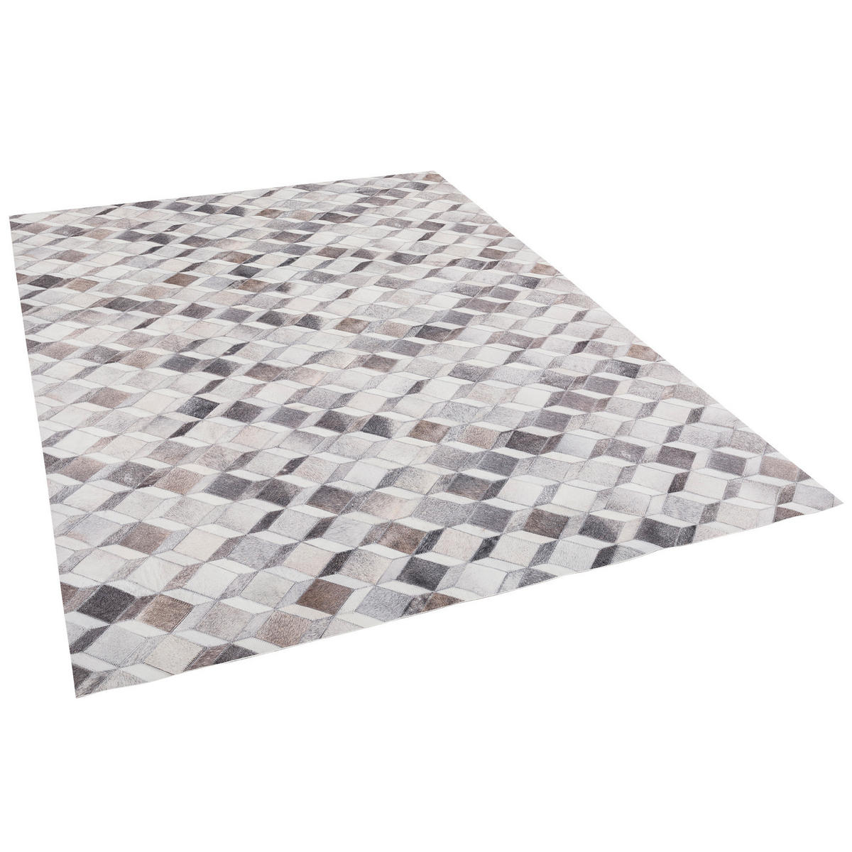 KUNSTFASER PATCHWORK TIERFELL 3D OPTIK - Beige/Grau, Textil (80/150cm) - Pergamon