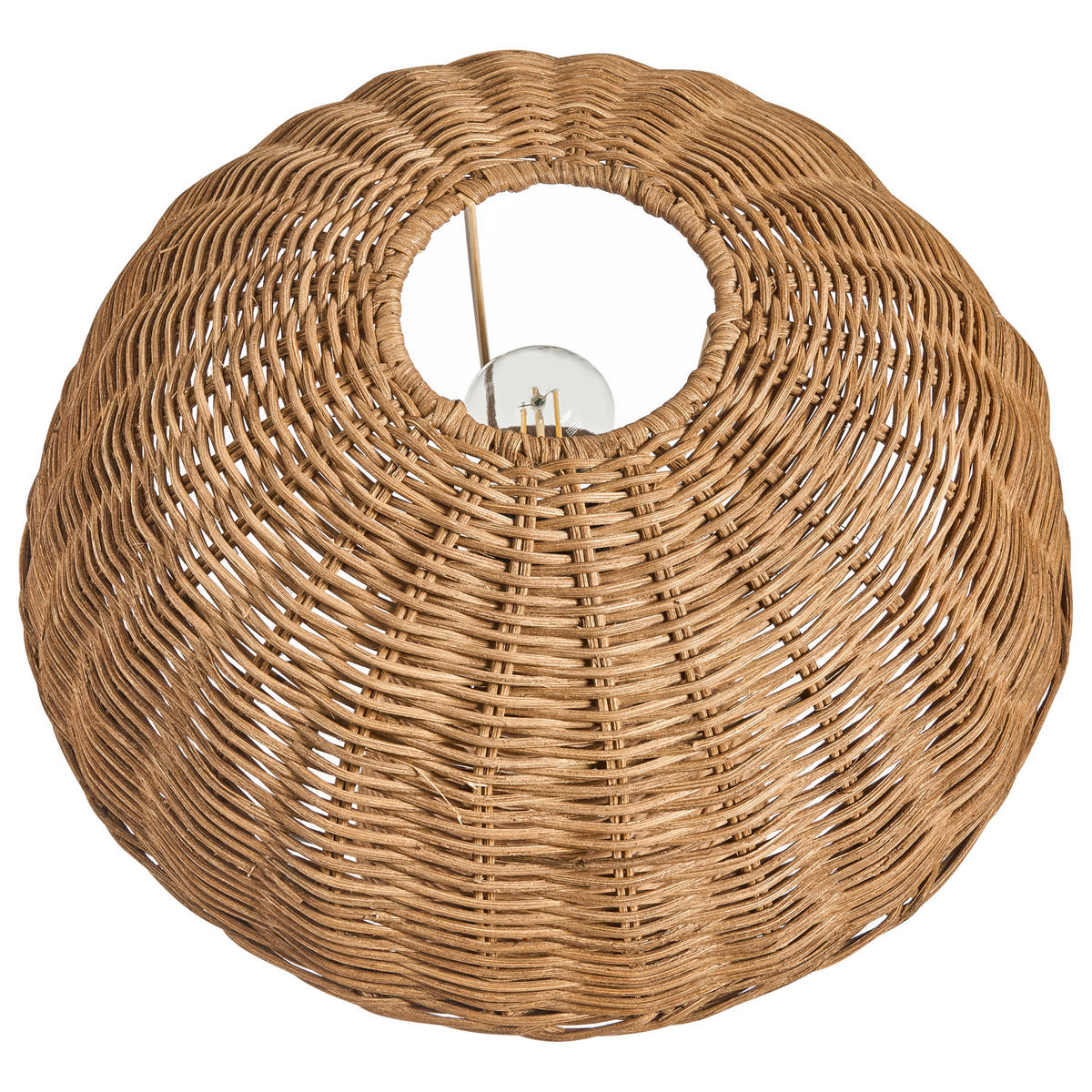 TISCHLAMPE Naturfarben Alero - Naturfarben, Kunststoff (31/31/35cm) - Beliani